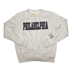 Philadelphia Women's Crew Neck Sweater Large Gray SOFT